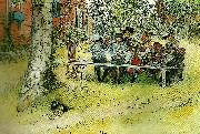 Carl Larsson frukost under stora bjorken china oil painting artist